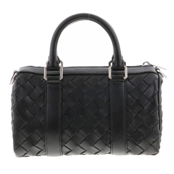 1240007024655 4 Bottega Veneta Intrecciato 2way Mini Boston Shoulder Messenger Bag Leather Black