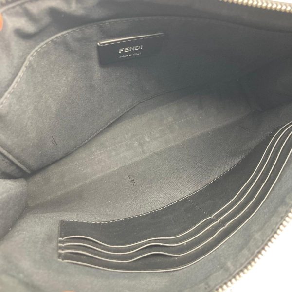 1240007024667 5 Fendi Clutch Bag Black Second Bag Pouch Leather