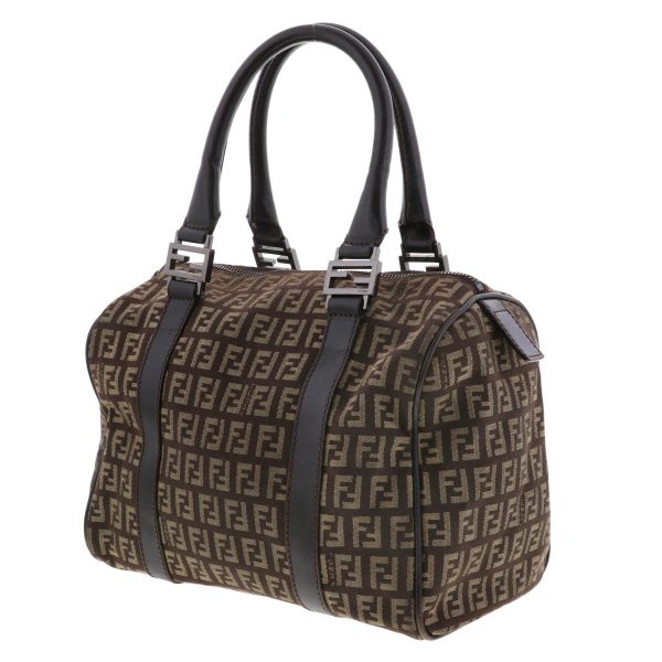 1240007025044 2 Fendi Brown Succino Hunt Bag Canvas Handbag