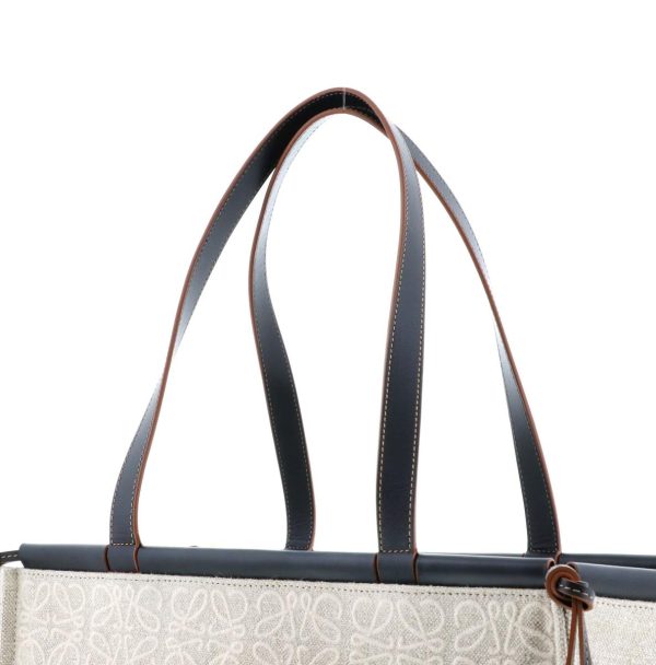 1240009003469 3 Loewe Cushion Tote Anagram Canvas Bag Ivory