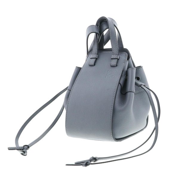 1240009003849 2 Loewe Gray Hammock Drawstring Bag Mini Bag Messenger Bag Leather
