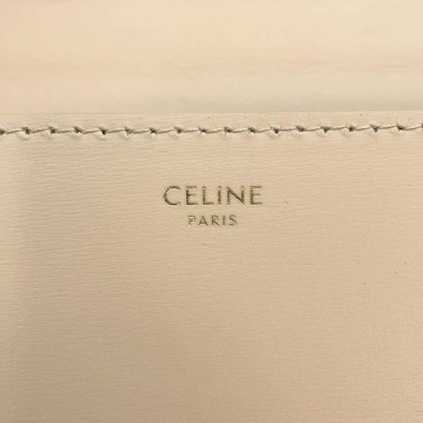 14 Celine Chain Shoulder Bag Box Leather Beige
