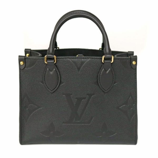 2 Louis Vuitton On the Go PM Tote Hand Shoulder 2way Bag Leather Black
