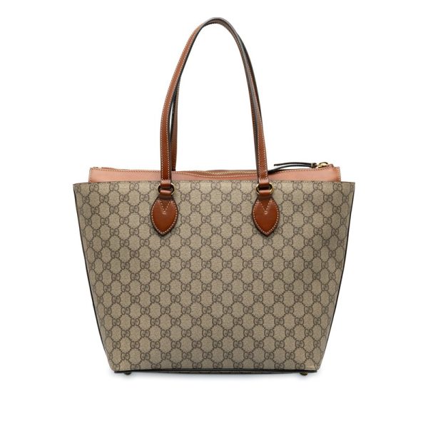 2 Gucci GG Supreme Tote Bag Shoulder Bag Beige