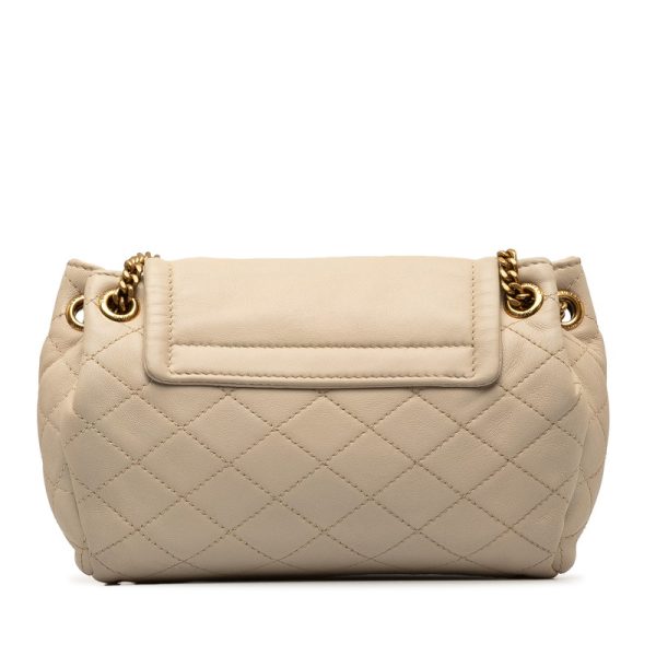 2 Saint Laurent Mini Chain Crossbody Shoulder Bag Beige