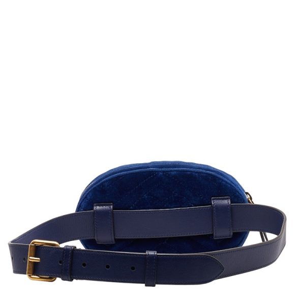 2 Gucci GG Marmont Quilted Waist Bag Belt Bag Navy