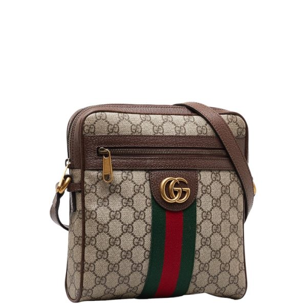 2 Gucci GG Crossbody Shoulder Bag Brown Beige