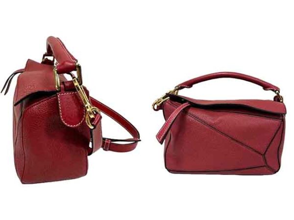 2 Loewe Puzzle Small Handbag Bag Leather Red