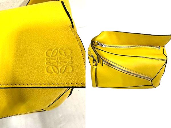 2 Loewe Puzzle Bum Bag Small Leather Body Bag Yellow