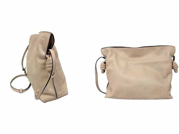 2 Loewe Shoulder Bag Clutch Leather Bag Beige
