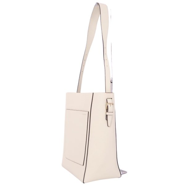 2 Valextra Bucket Bag Medium Tote Bag Leather Ivory