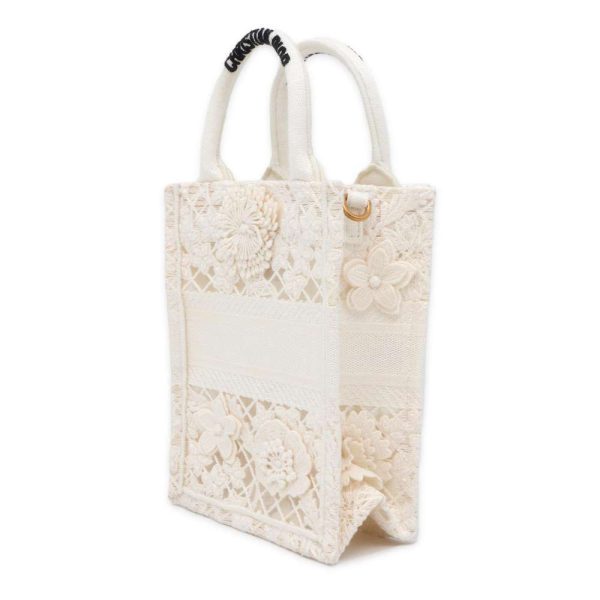 2 Christian Dior Tote Bag Book Tote Mini Shoulder Bag White