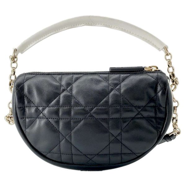 2 Christian Dior Shoulder Bag Hobo Bag Lambskin Black