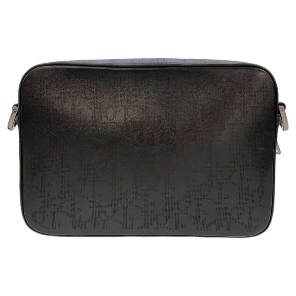 2 Christian Dior Shoulder Bag Leather 2way Clutch Bag Black