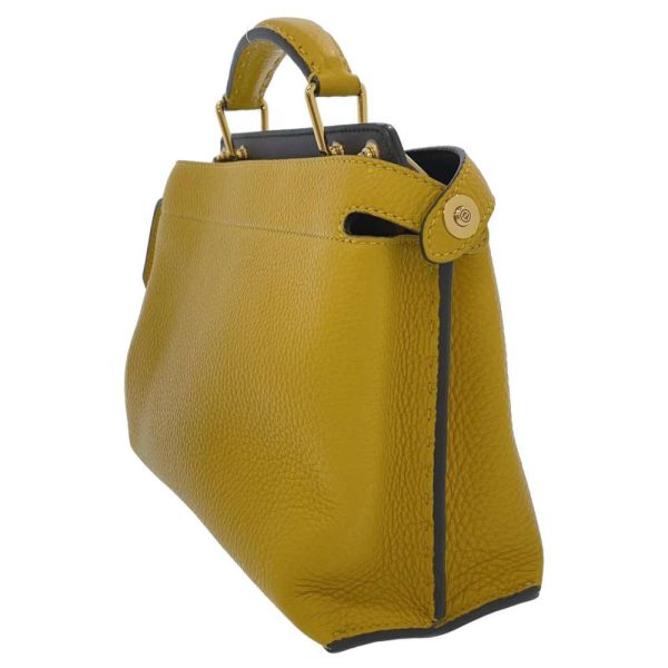 2 Fendi Handbag Peekaboo Mini Shoulder Bag Yellow