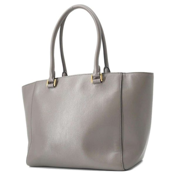 2 Prada Tote Bag Logo Leather Gray