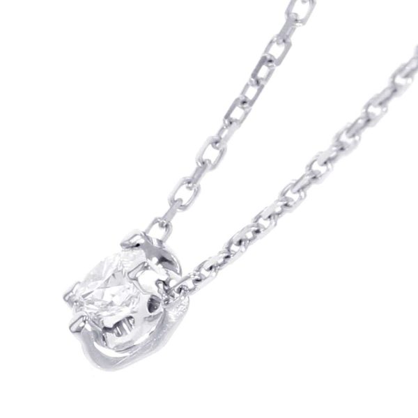 2 Cartier Necklace C De Diamond 018ct K18wg White Gold