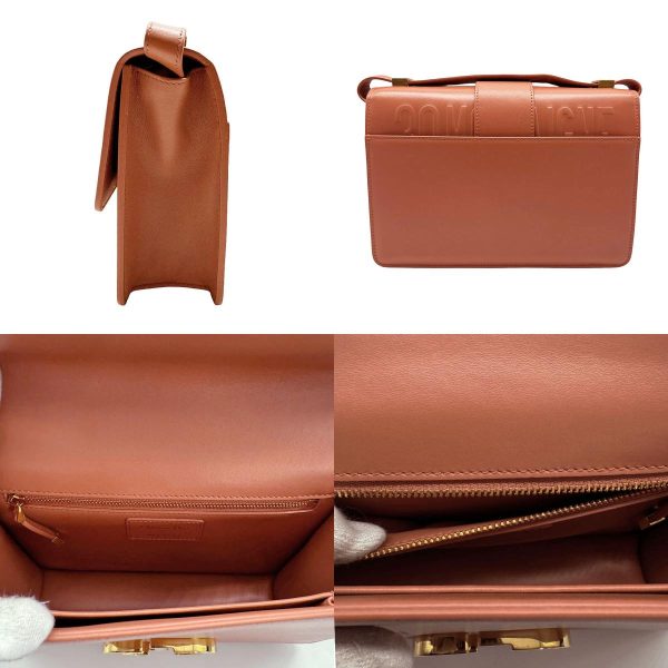 2 Christian Dior Shoulder Bag 30 Montaigne Leather Orange Brown