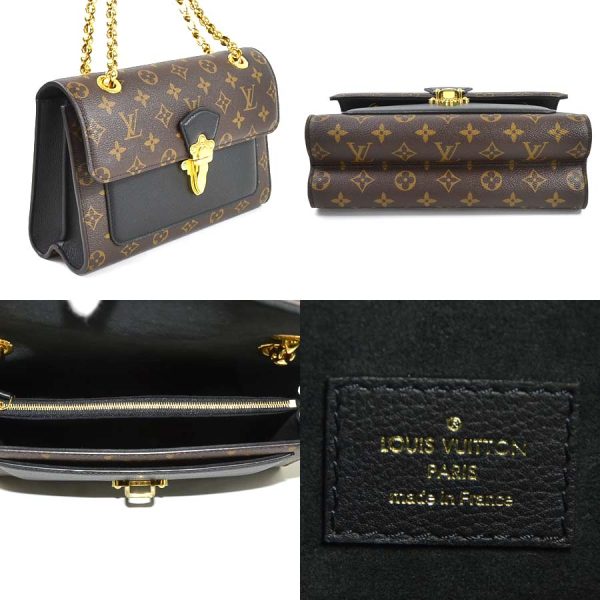 2 Louis Vuitton Shoulder Bag Chain Monogram Noir Black Brown