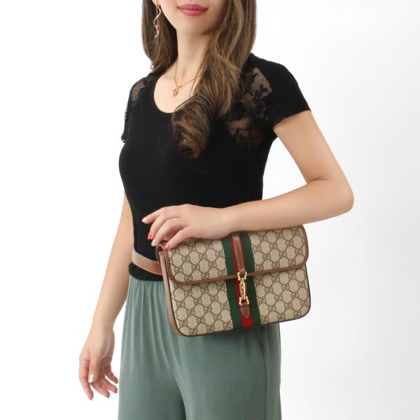 2 Gucci Waist Bag Jackie 1961 Clutch Beige