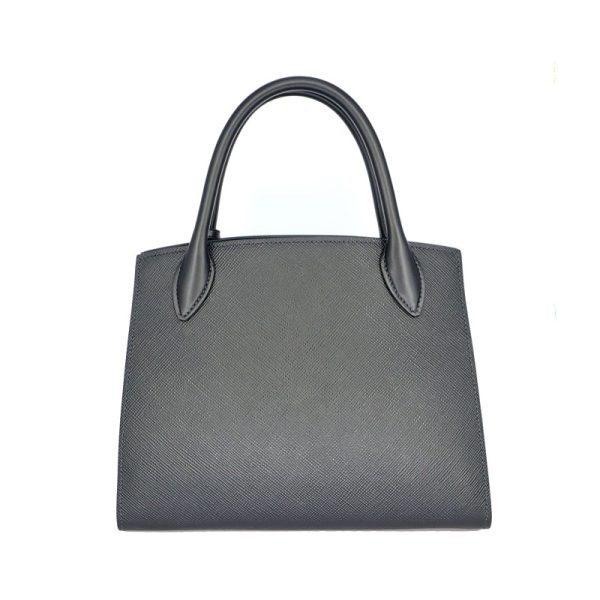 2 Prada Monochrome Shoulder Bag Saffiano Leather Black