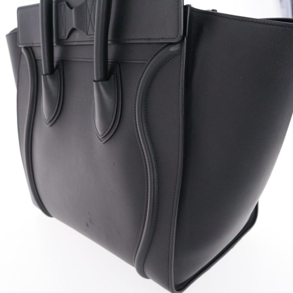 2 Celine Luggage Mini Shopper Shoulder Bag Black