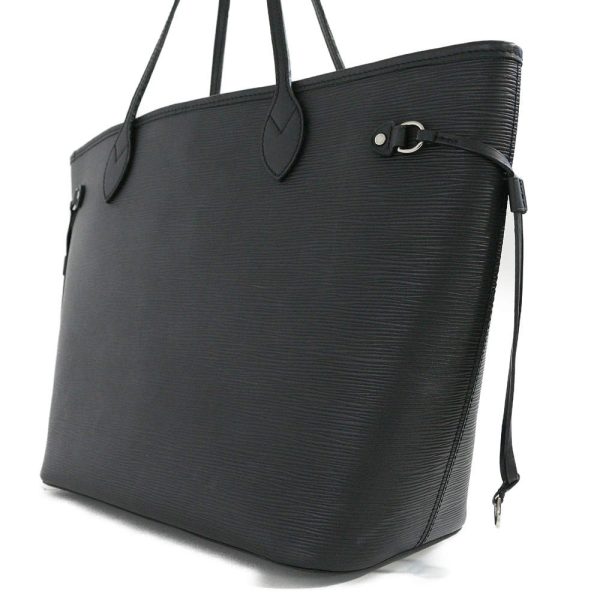 2 Louis Vuitton Epi Neverfull MM Tote Bag Pouch Noir Black