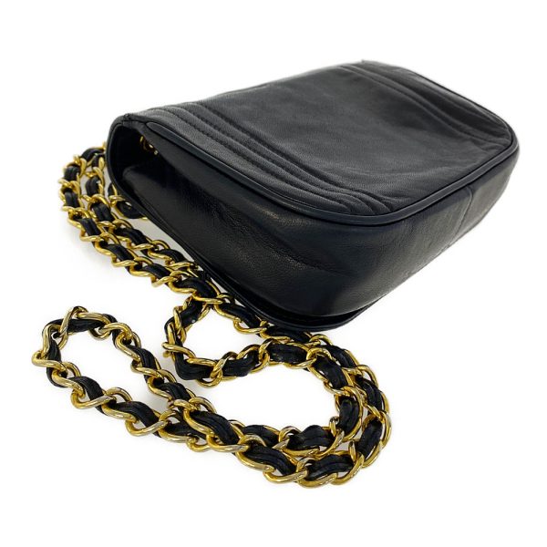 2 Chanel Chain Shoulder Bag Lambskin Black