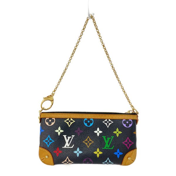 2 Louis Vuitton Pochette Mira MM Chain Handbag Multicolor