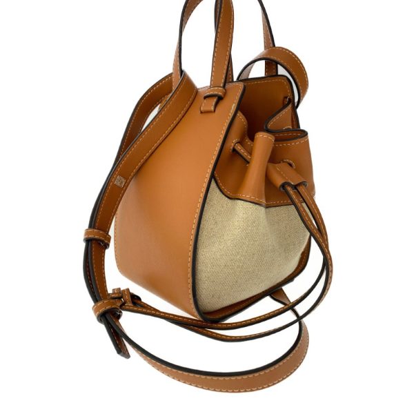 2 Loewe Hammock Mini Shoulder Bag Canvas Leather beige