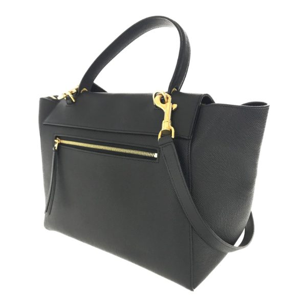 2 Celine Belt Bag Mini Handbag Leather Black