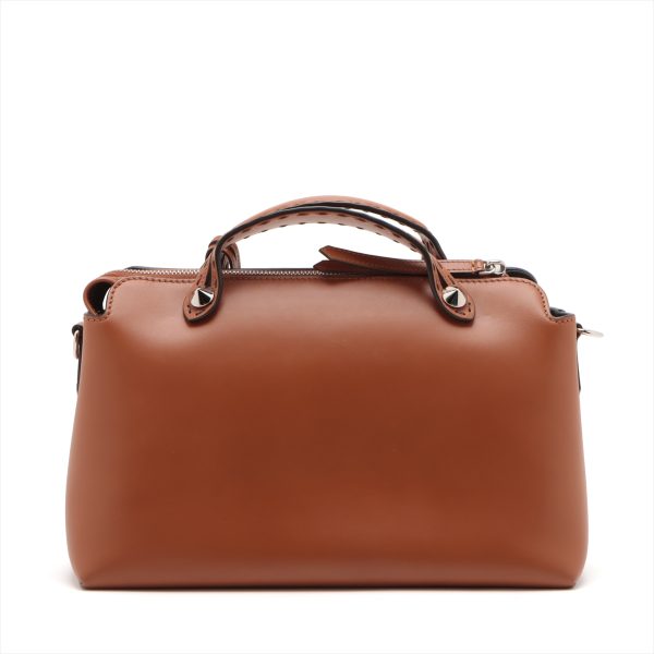 2 Fendi Medium Leather Shoulder Bag Crossbody Brown