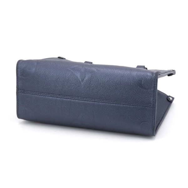 2 Louis Vuitton On the Go PM Handbag Empreinte Metallic Blue Navy