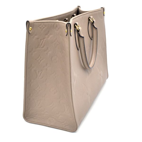 2 Louis Vuitton On the Go MM Monogram Empreinte Shoulder Bag Beige