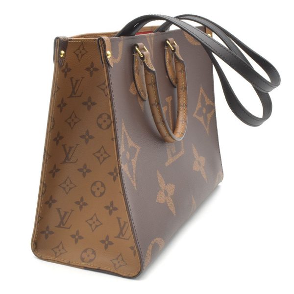2 Louis Vuitton On the Go MM Monogram Reverse Handbag Brown