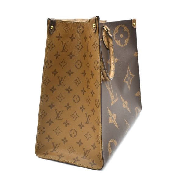 2 Louis Vuitton On the Go GM Giant Monogram Reverse Tote Bag Brown