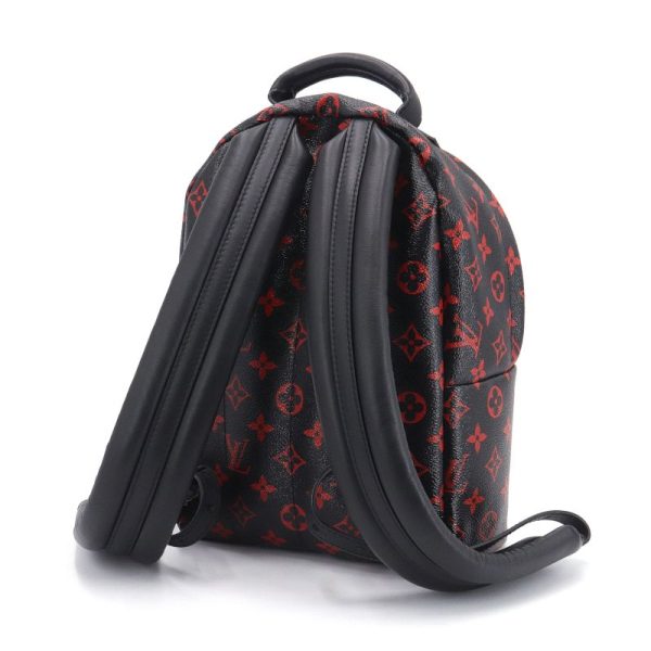 2 Louis Vuitton Palm Springs PM Monogram Anfleur Rouge Backpack BlackRed