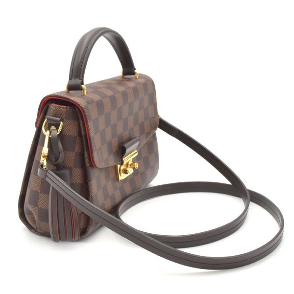 2 Louis Vuitton Croisette Damier Ebene Handbag Brown