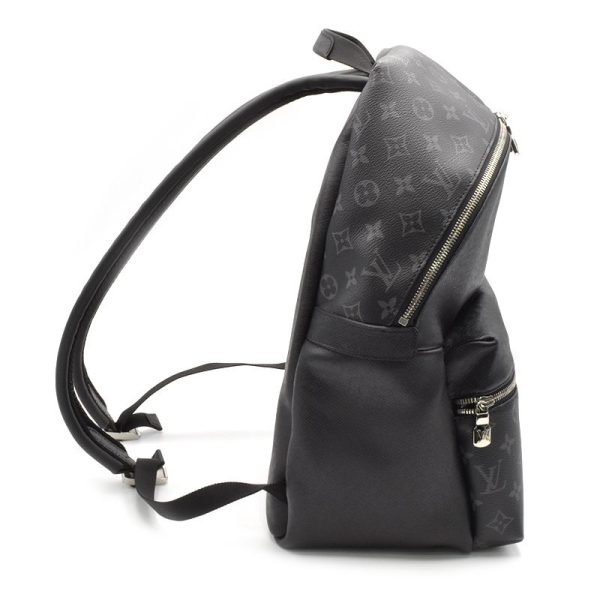 2 Louis Vuitton Discovery Backpack Taiga Leather Monogram Eclipse Noir Black
