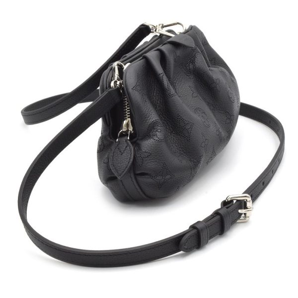 2 Louis Vuitton Scala Mini Mahina Leather Crossbody Bag Noir Black