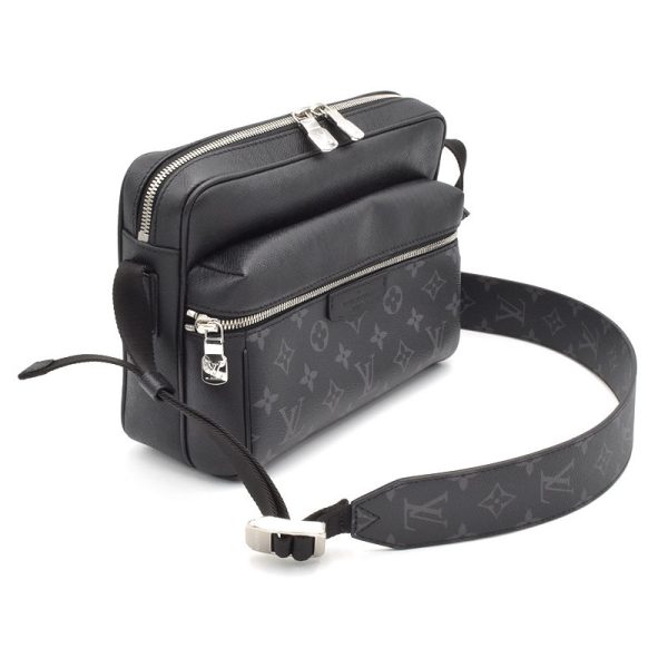 2 Louis Vuitton Outdoor Messenger PM Monogram Eclipse Shoulder Bag Noir Black