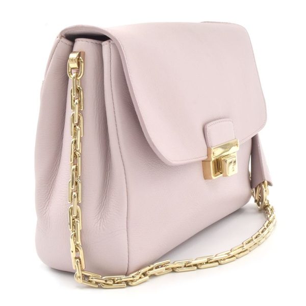 2 Christian Dior Chain Leather Shoulder Bag Pink