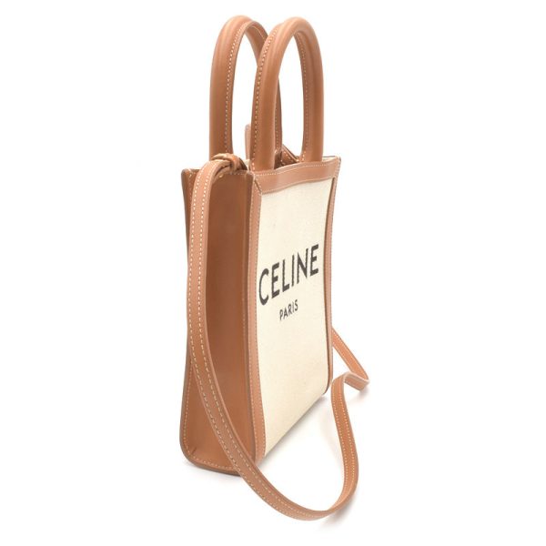 2 Celine Mini Birdicabas Cotton Calfskin Tote Bag Tan