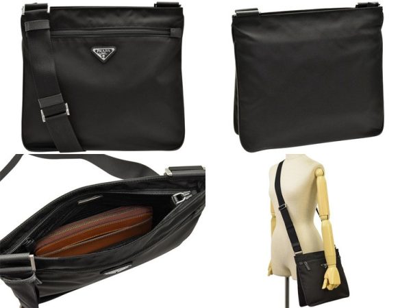 2 Prada Outlet Nylon Shoulder Bag Nero Black