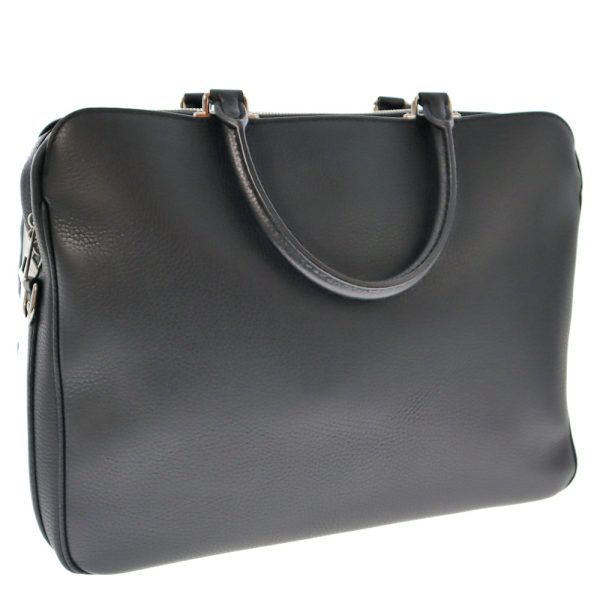 2 Louis Vuitton Armand Briefcase MM Taurillon Leather Tote Document Business Briefcase Handbag Black