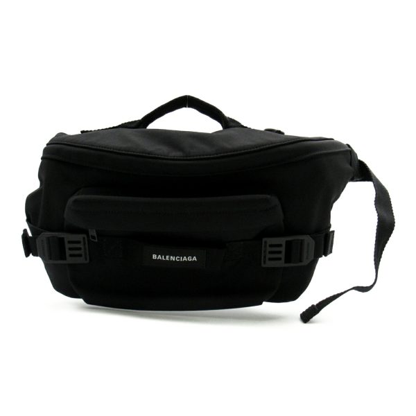 2100301130647 1 Balenciaga Waist Bag Nylon Body Bag Black