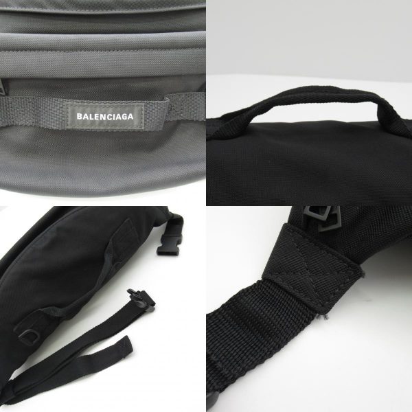 2100301130647 9c Balenciaga Waist Bag Nylon Body Bag Black