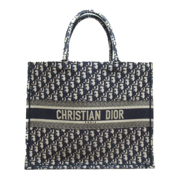 2101217492041 2 Dior Book Tote Bag Canvas Mens Womens Navy