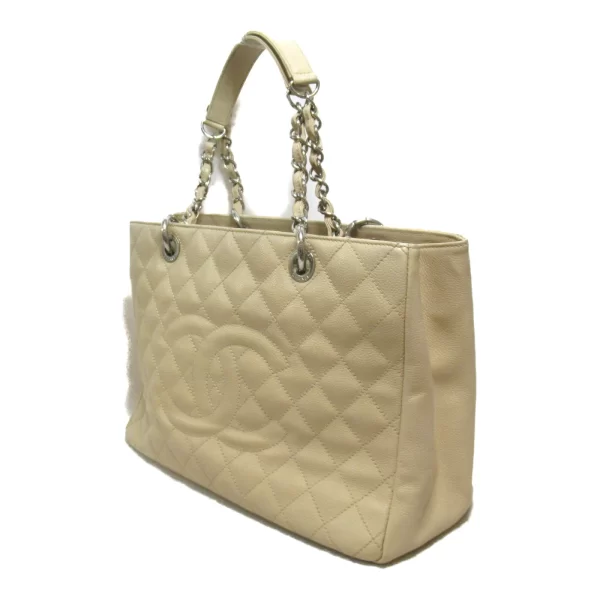 2101217623377 4 Chanel GST Caviar Skin Tote Bag Beige