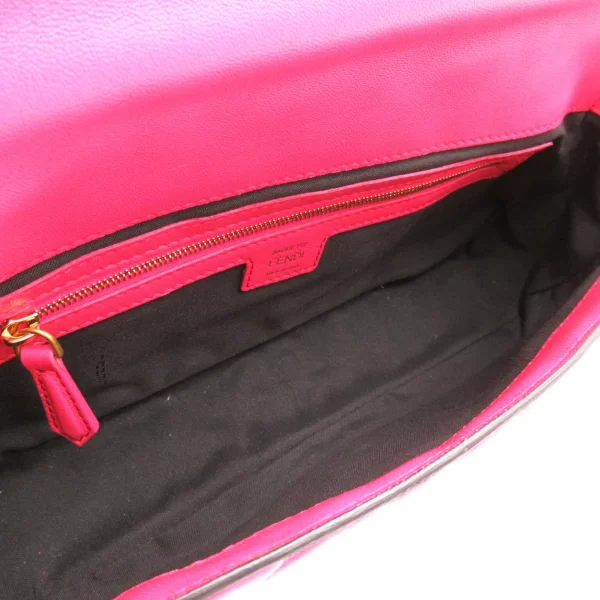 2101217627290 7 FENDI Baguette Nappa Leather Shoulder Bag Pink